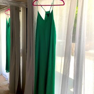 Green Pleated Dress